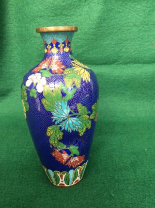 antique Chinese cloisonne vases (7.  5 inches) 3