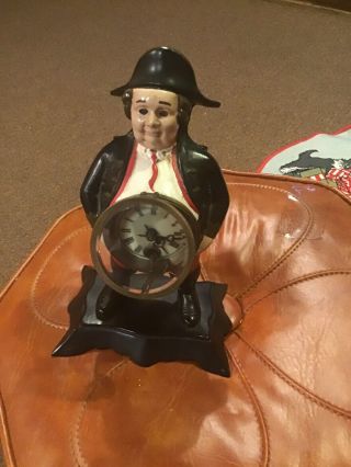 Old Cast 1858 Soldier Clock With Key