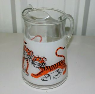 Esso Gasoline " Put A Tiger In Your Tank " Frosted Glass Pitcher
