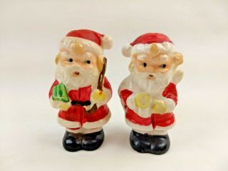 Vintage Christmas Salt And Pepper Shakers Santa Claus Japan - Blonde?