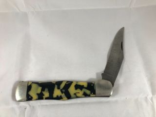 Vintage Ka - Bar Union Cutco Olean Ny Usa Marble Jumbo Pocket Jack Knife