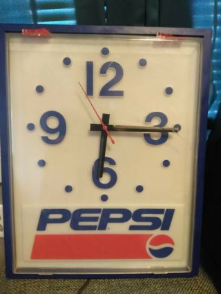 Vintage Pepsi Lighted Wall Clock