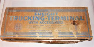 Vintage Marx Freight Trucking Terminal Accessories With Box