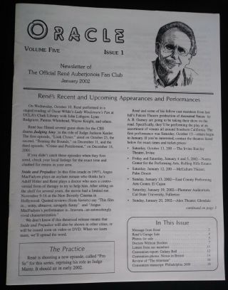 Volume 5 Of The Oracle Fan Club Newsletter,  Year 2002