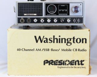 Vintage President Washington 40 - Channel Am/ssb - Base/mobile Cb Radio For Repair