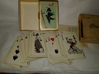 Vintage Black Poodle Dog Umbrella Canasta Double Deck Playing Cards 2