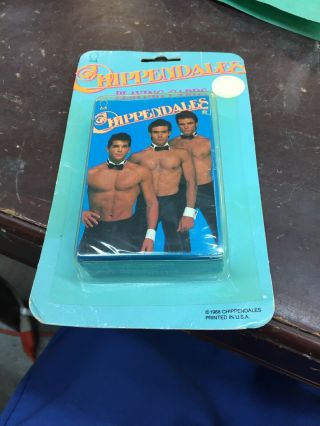 Vintage 1988 Chippendales Playing Cards Complete Deck Male Dancers In Orig Pkg.