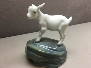 Royal Copenhagen Porcelain Figurine Goat Kid On A Rock 4760