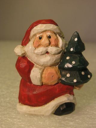 Midwest Of Cannon Falls Eddie Walker Mini 2.  5 " Santa Claus With Christmas Tree