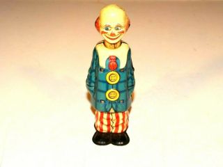 1946 Us Zone Germany Distler Wind Up Tin Litho Toy Creepy Clown D.  R.  P.  A M21