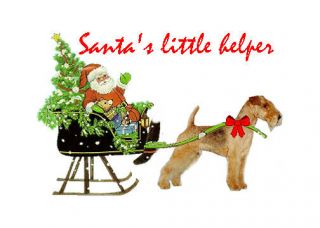 Lakeland Terrier Christmas Cards Seals Address Labels 120 Piece Set Laser Print