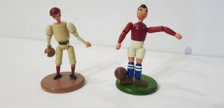 Vintage Wooden Toy Figurine Baseball & Football Player Czechoslovakia 1950 