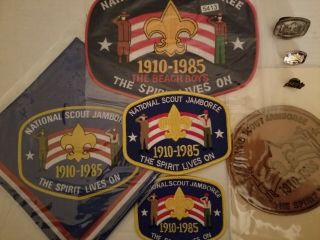 1985 National Jamboree Patches And Neckerchief