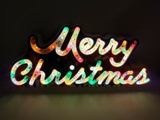 Vintage 1992 Holiday Classics " Merry Christmas " Lighted Sign