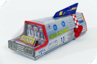 Takatoku Masudaya Horikawa Nomura Space Explorer 11 Rocket Tin Japan Vintage Toy