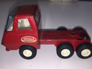 Vintage Tonka Red Semi Truck Cab Pressed Steel Metal Small 4 1/2 " Long
