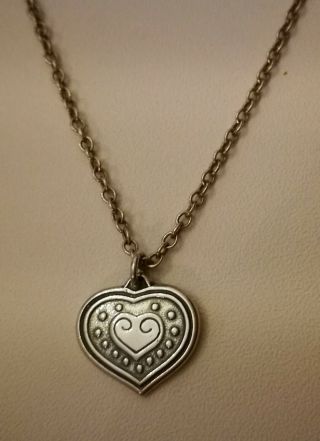 Kalevala Koru Finland Heart Of Eura Pendant Necklace Sterling Silver