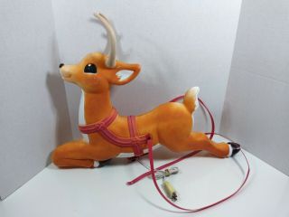 1 Grand Venture Christmas Reindeer Lighted Blow Mold With Antlers