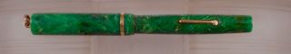 Vintage Moore Fountain Pen Jade Great Color Flex Nib Restored