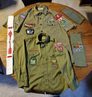 Boy Scout Shirts,  Award Knots,  Garrison Hat,  Merit Badge & Oa Sashes Arrowhead