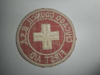 Vintage 50s BSA Boy Scout Chicago Council First Aid Patch 3 