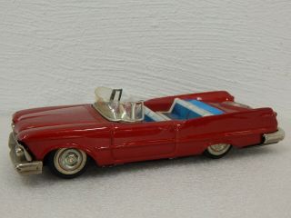 Bandai Japan 8.  5 " Tin Friction 1959 Chrysler Imperial Convertible Maroon