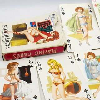 Playing Cards Card Deck Pin Up Slick Chicks Sexy Lady Hungary 1960 