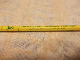 Vintage Advertising John Deere Chemical Co.  Wood Pencil