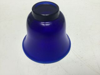 Chinese Peking blue glass bowl of bell shape,  raised foot rim 3