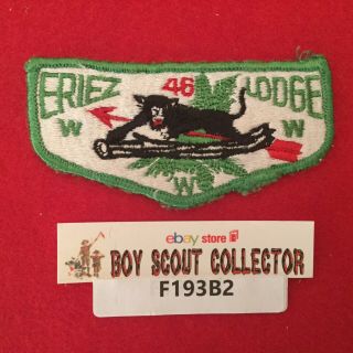 Boy Scout Oa Eriez Lodge 46 S2 Order Of The Arrow Pocket Flap Patch
