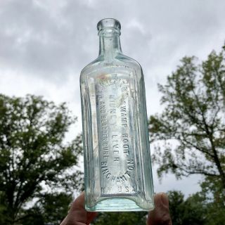 Blown Medicine Bottle Dr Kilmer’s Swamp Root Cure Binghamton Ny Aqua 1890s