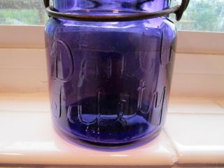 Pint Double Safety Amethyst Fruit Jar &lid Smalley Kivlan Boston Mass