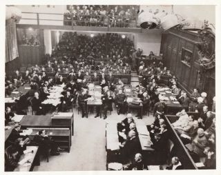 Nuremberg Trials View Of Court Room With Dependants - 1945