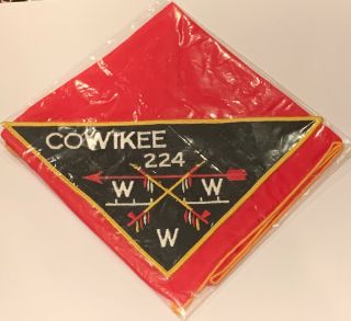 Order Of The Arrow Cowikee Lodge 224 Qp1 Rare Neckerchief