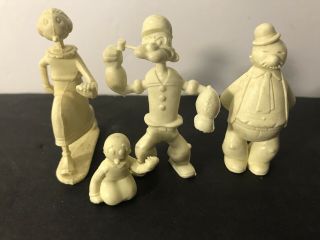 1950’s Marx Popeye,  Olive Oil,  Sweet Pea And Wimpy 60mm