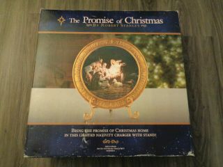 The Promise Of Christmas By Robert Stanley Lighted Nativity Charger W Stand Niob