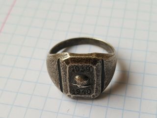 German silver signet ring with helmet 1939 - 1940 2