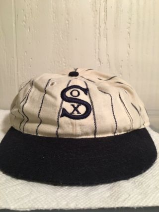 Vintage Mlb 1917 Chicago White Sox 8 Panel Fitted Cap 7 1/4 Roman Pro