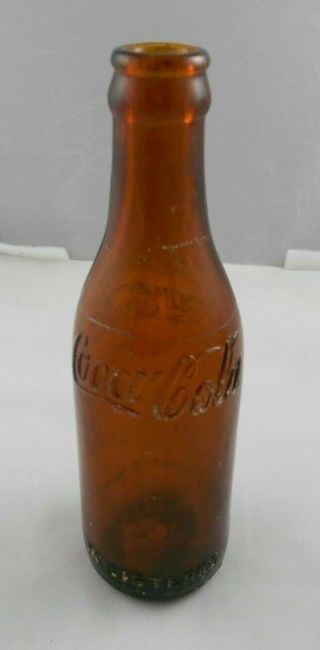 Vtg Amber Coca Cola Straight Side Bottle Lexington Kentucky KY BIMAL 3