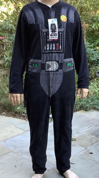 Disney Star Wars Darth Vader Union Suit Men Xl Costume/pajamas 1 - Piece W Tag