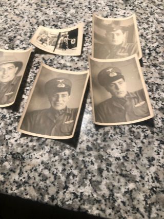 Group Of 5 Ww2 Snapshots Of Us Soldier With Captured German Trophies