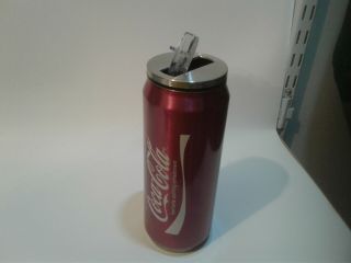 Coca Cola Coke Metal Water Bottle With Spout.  Collectable Soda Container Hydrate