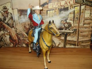 Hartland Roy Rogers With Cowboy S/w Horse Saddle Hat And Pistols