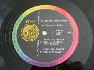 Nathan MILSTEIN – Leon POMMERS Four Italian Sonatas French LP CAPITOL P 8481 3