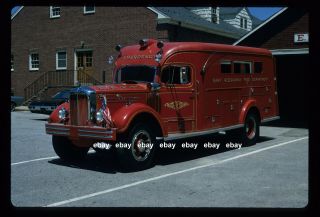 East Rockaway Ny 1950 Mack A Van Buren Rescue Fire Apparatus Slide
