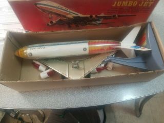 Vintage Battery Operated Boeing 747 Jumbo Jet Toy 1970s - 1980s