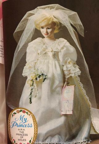 Princess Diana Wedding Dress Vinyl Doll By House Of Nisbet - Box England