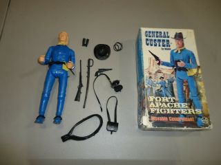 Vtg Marx Best Of The West General Custer Fort Apache Fighters Figure Acces.  Box