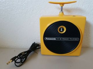 Vintage Portable Panasonic 8 Track Tape Player Tnt Rq - 830s In Yellow