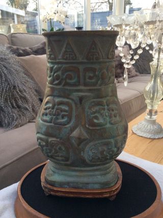 Good Antique Chinese Bronze Vase,  5kg Very Heavy